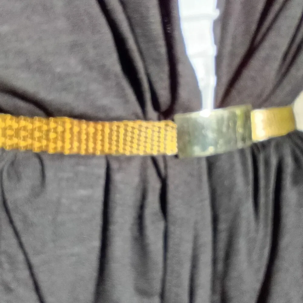 Vintage Stretch Fish Scale Women's Gold and Silver Belt